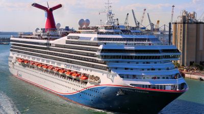 The Carnival Freedom in Port Canaveral earlier this year.