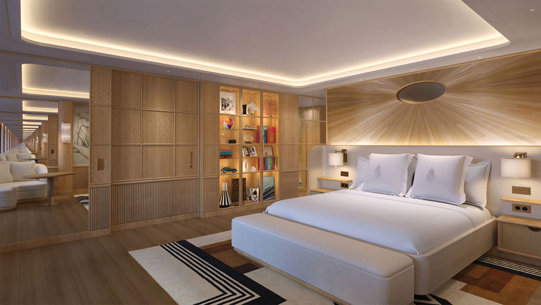 A rendering of Four Seasons Yacht's Seaview Suite.