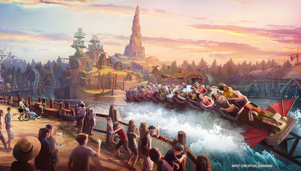 On Hiccup’s Wing Gliders, riders will fly on a winged flying machine around the perimeter of Berk, including through the lagoon.