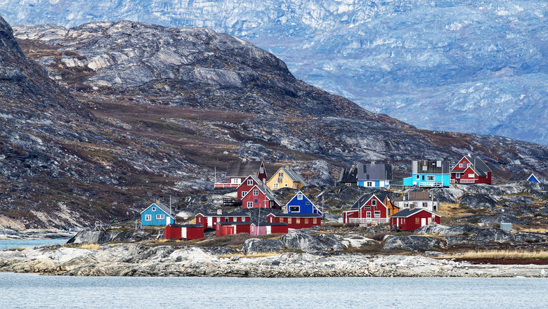 Nuuk, Greenland, as seen from the deck of a ship. The city will serve as a new point of embarkation and debarkation for several expeditions next year.