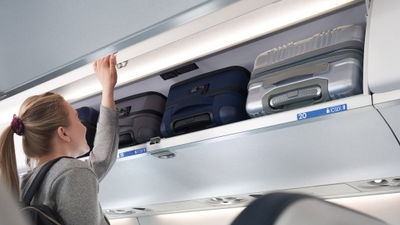 United said that it will be the first airline to equip Embraer E175s with larger overhead bins.