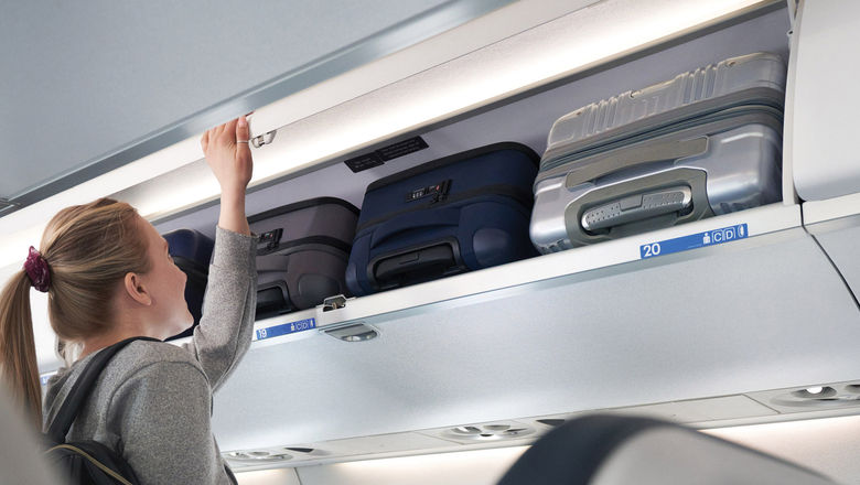 United said that it will be the first airline to equip Embraer E175s with larger overhead bins.