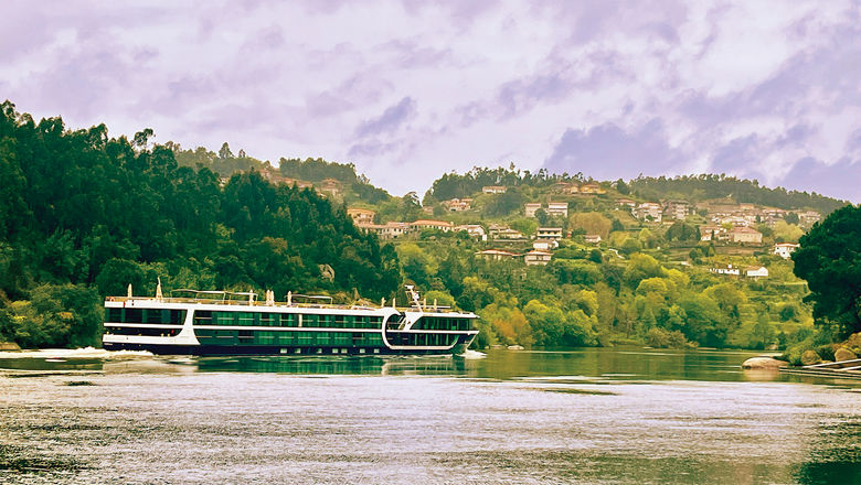The Avalon Alegria, Avalon Waterways' newest ship, sails on the Douro River in Portugal.