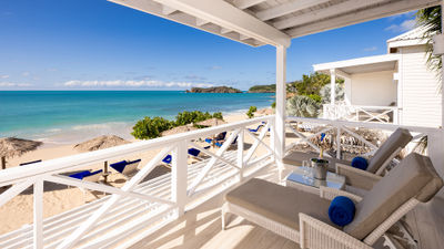 A renovated Premium Beachfront Suite at the Galley Bay Resort & Spa in Antigua.