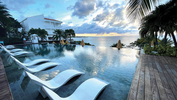 The pool at Malliouhana, at the eastern end of Meads Bay.