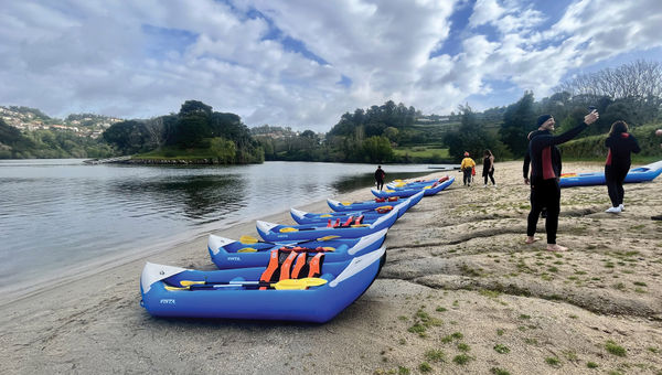 The kayaks used by the excursion operator were inflatable, two-person kayaks that were sturdy and stable.