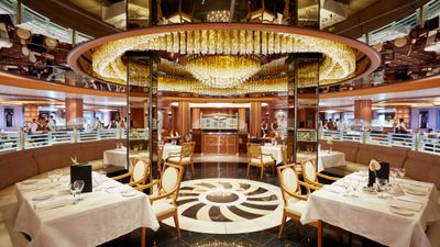 The Concerto main dining room on the Majestic Princess.