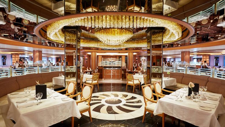 The Concerto main dining room on the Majestic Princess.