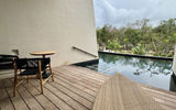 Private terrace pools come with suites located on the lower level of the Secrets Tulum Resort, as seen here in the junior suite that the author stayed in while at the property.