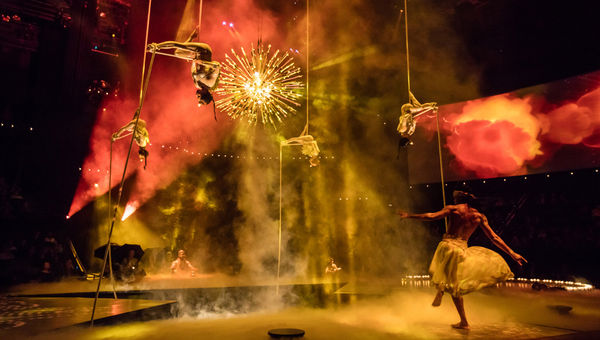 “Here Comes the Sun,” part of Cirque du Soleil's “The Beatles Love” production at the Mirage. The show is closing this summer after 18 years. “Here Comes the Sun,” part of Cirque du Soleil's “The Beatles Love” production at the Mirage. The show is closing this summer after 18 years.