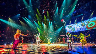 “Sgt. Pepper’s Lonely Hearts Club Band” is one of the highlights of “The Beatles Love,” which will be closing at the Mirage on July 7.