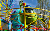 In the finale of Better Together, Mike Wazowski of "Monster's, Inc." waves to the crowd.