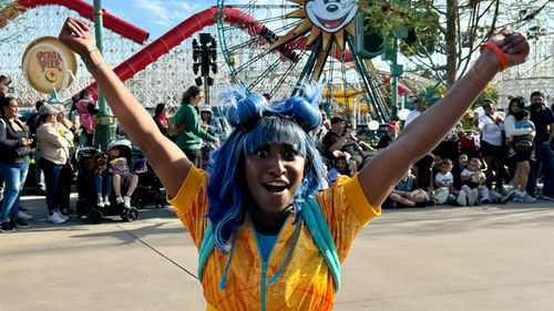 A performer during new parade, "Better Together: A Pixar Pals Celebration!"