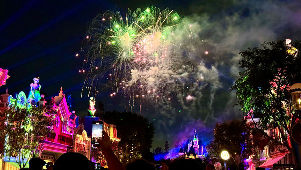 During "Together Forever — A Pixar Nighttime Spectacular," guests will see elements new and old. Among the returning favorites are 10-foot-tall “Coco” characters from the Land of the Dead that pop up on Main Street, U.S.A.’s buildings.