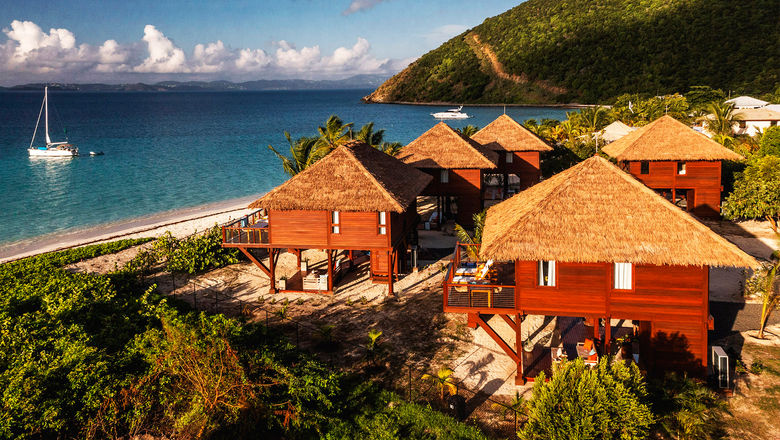 The Hideout on Jost van Dyke in the British Virgin Islands is a Mr & Mrs Smith resort.