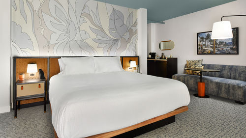 A rendering of a king room at the Romer House Waikiki. A rendering of a king room at the Romer House Waikiki.
