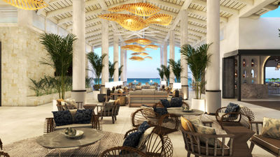 The lobby at the Royalton Chic Antigua.
