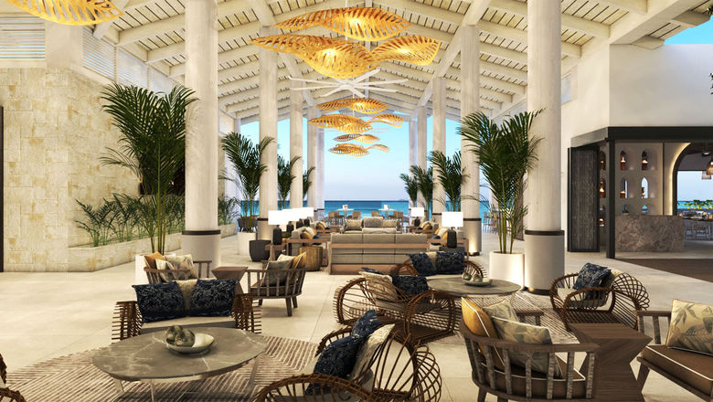 The lobby at the Royalton Chic Antigua.