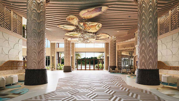 A rendering of the Island Tower's lobby. A rendering of the Island Tower's lobby.