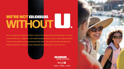 An ad from Globus' current trade marketing campaign.