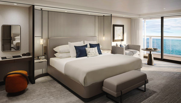 A rendering of a Terrace Suite on the Ilma.