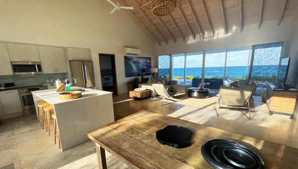 The view from inside one of Sailrock’s three-bedroom villas.