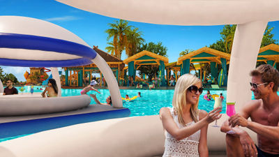 Guests will be able to rent a floating AquaBana at Celebration Key.
