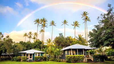 Originally built between the 1880s and 1930s, the Waimea Plantation Cottages have been refreshed and are fully equipped with a kitchen and private lanai.