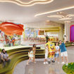 A rendering of the Nickelodeon Hotels & Resorts Orlando's lobby.