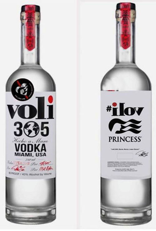 Starting this summer, Voli 305 Vodka by Pitbull will be available on Princess ships. Starting this summer, Voli 305 Vodka by Pitbull will be available on Princess ships.