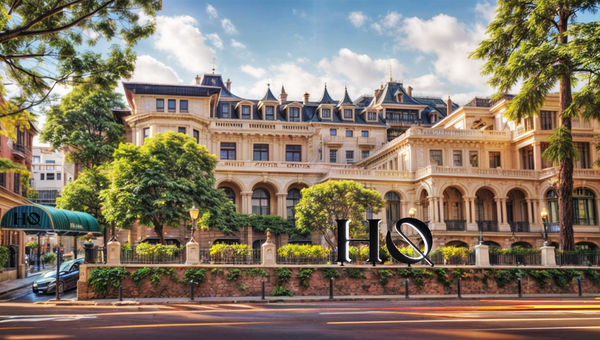 A rendering of the HQ Montreux Hotel & Spa's exterior.