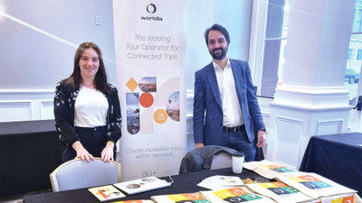 Worldia’s Lisa Gerbens and Jonathan Boiria attended a Dream Vacations training session earlier this year.