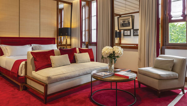 A guestroom at the Portrait Milano. A guestroom at the Portrait Milano.