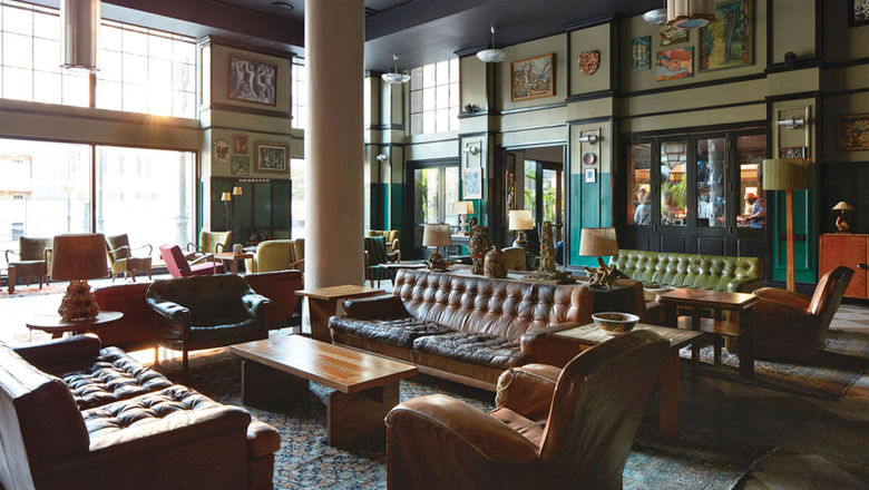 The Barnett's lobby.