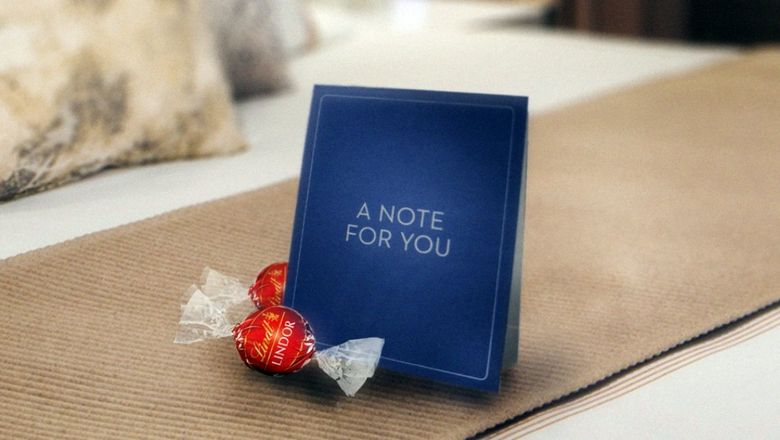 Guests will find Lindt Lindor truffles in their stateroom after returning from their once-a-cruise Gala Night activities.