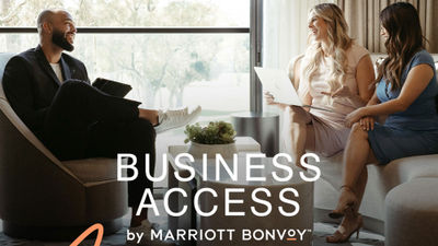 A promotional image for Business Access by Marriott Bonvoy.