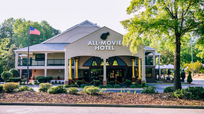The exterior of the Family Coppola Hideaways' new All-Movie Hotel in Peachtree City, Ga.