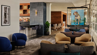 The Centurion Lounge at Washington Reagan National Airport is inspired by the Potomac River.