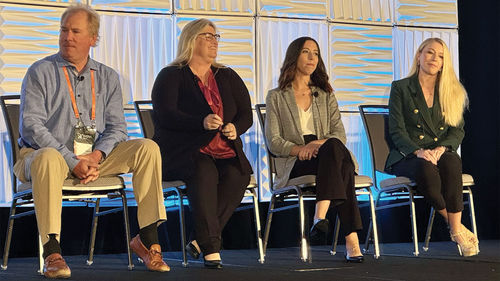 A panel featuring Ponant’s David Schoenberg (from left), Silversea’s Cindy Litzie, Explora Journeys’ Kaitlin Krueger and Scenic Group’s Kayla Corbett at Avoya Travel’s Million Dollar Showcase. A panel featuring Ponant’s David Schoenberg (from left), Silversea’s Cindy Litzie, Explora Journeys’ Kaitlin Krueger and Scenic Group’s Kayla Corbett at Avoya Travel’s Million Dollar Showcase.