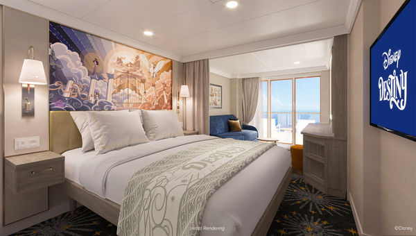 A Verandah stateroom rendering.