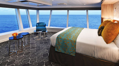 After a refurbishment, the Allure of the Seas will have Ultimate Panoramic Suites above the ship's bridge.