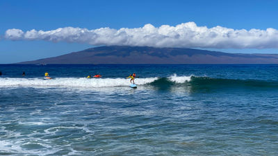 Surfers at Kaanapali Surf School on Maui. Delta is introducing service to the island from Minneapolis next winter.