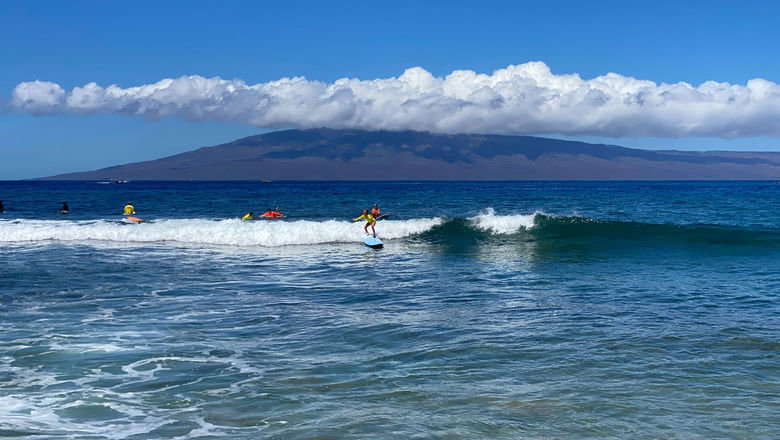 Surfers at Kaanapali Surf School on Maui. Delta is introducing service to the island from Minneapolis next winter.