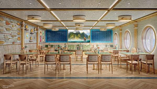 Gramma Tala's Kitchen will feature Pacific Island-inspired decor and film-based art. "Moana."