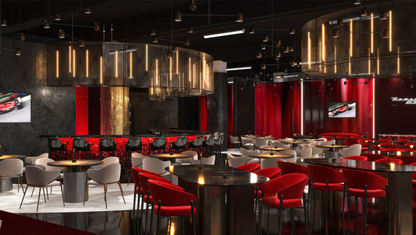 A rendering of Ramsay’s Garage, to be set up for the Formula 1 Heineken Silver Las Vegas Grand Prix in November. A rendering of Ramsay’s Garage, to be set up for the Formula 1 Heineken Silver Las Vegas Grand Prix in November.