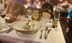 Vietnamese spring rolls artfully served on the AmaDara.