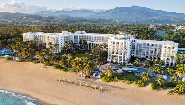 The Wyndham Grand Rio Mar Rainforest Beach & Golf Resort sits on the coastline on Puerto Rico's northeast coast, not far from El Yunque National Forest.