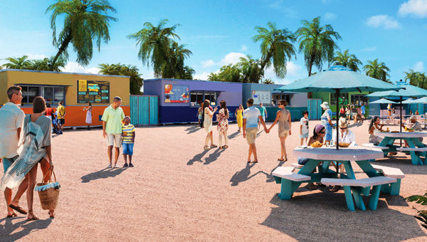 Celebration Key will have food trucks serving beachside classics like chicken sandwiches and burgers as well as Bahamian items like conch fritters. Celebration Key will have food trucks serving beachside classics like chicken sandwiches and burgers as well as Bahamian items like conch fritters.