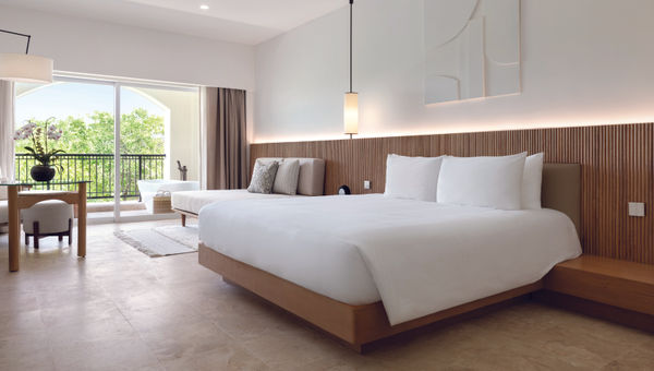 A guestroom at the Kimpton Tres Rios, which is on track to open on Mexico's Riviera Maya by early 2025.