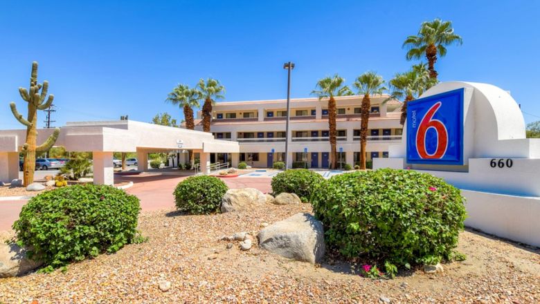 The Motel 6 in downtown Palm Springs, Calif.